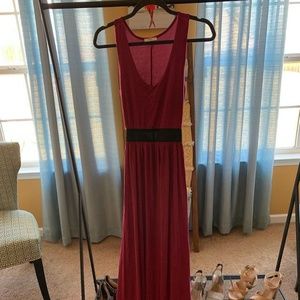 Magenta Maxi Dress With Keyhole back
